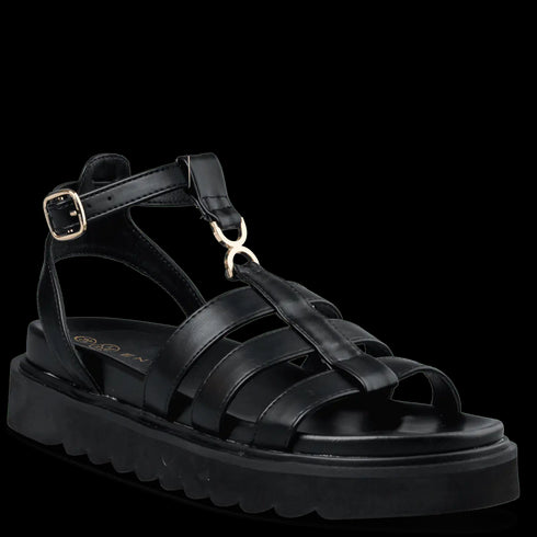 Envie Shoes Flatform Σανδάλια με Chunky Σόλα Μαύρο