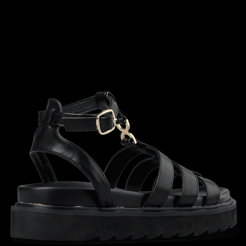 Envie Shoes Flatform Σανδάλια με Chunky Σόλα Μαύρο