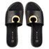 Envie Shoes Flat Σανδάλια με Διακοσμητικό Χρυσό Άνοιγμα στο Πάνω Μέρος Μαύρο