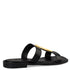 Envie Shoes Φλατ Σανδάλια με Χρυσό Διακοσμητικό Μαύρο