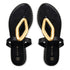 Envie Shoes Flat Σανδάλια με Δίχαλο και Διακοσμητική Χρυσή Αγκράφα Μαύρο