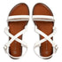 Envie Shoes Σανδάλια με Διακοσμητική Φάσα με Στρας και Σταυρωτά Λουράκια Λευκό