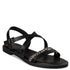 Envie Shoes Σανδάλια με Διακοσμητική Φάσα με Στρας και Σταυρωτά Λουράκια Μαύρο