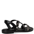 Envie Shoes Σανδάλια με Διακοσμητική Φάσα με Στρας και Σταυρωτά Λουράκια Μαύρο