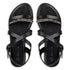 Envie Shoes Σανδάλια με Διακοσμητική Φάσα με Στρας και Σταυρωτά Λουράκια Μαύρο