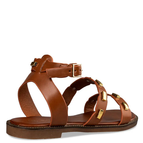 Envie Shoes Σανδάλια με Λουράκι στον Αστράγαλο Κάμελ