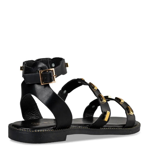 Envie Shoes Σανδάλια με Λουράκι στον Αστράγαλο Μαύρο