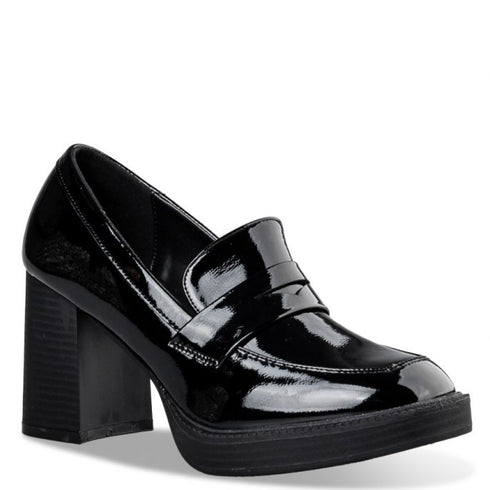 Envie Shoes PLATFORM HEEL LOAFERS Μαύρο