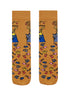 Kάλτσα Unisex με Σχέδιο "Cats and Paws" Κίτρινο