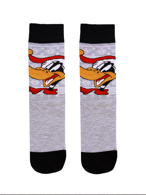 Κάλτσα Unisex με Σχέδιο "Christmas Duck" Γκρί