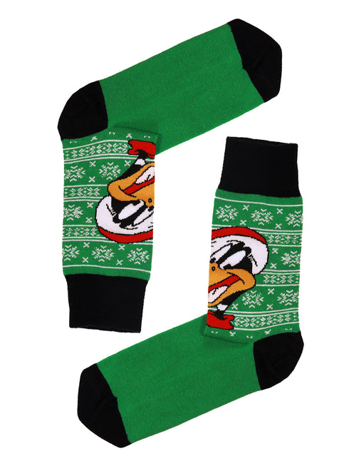 Κάλτσα Unisex με Σχέδιο "Christmas Duck" Πράσινο