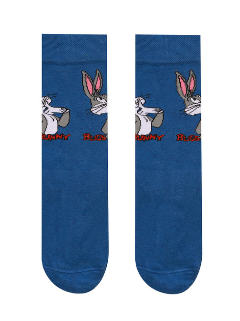 Κάλτσα Unisex με Σχέδιο "Rabbit" Μπλέ