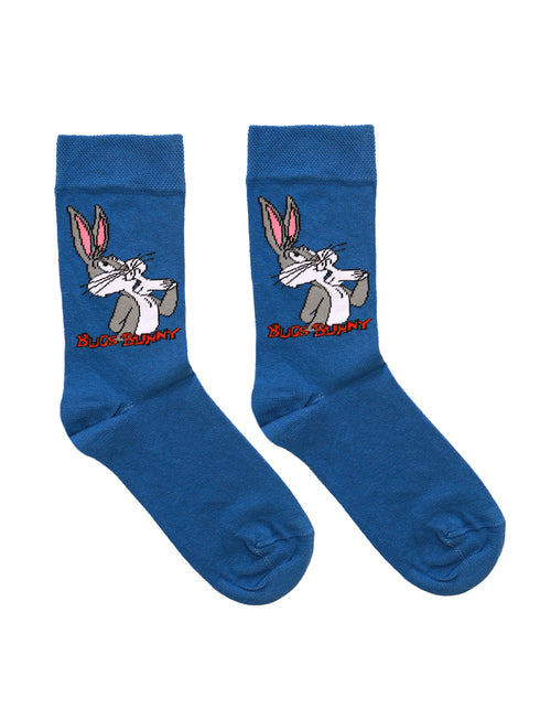 Κάλτσα Unisex με Σχέδιο "Rabbit" Μπλέ