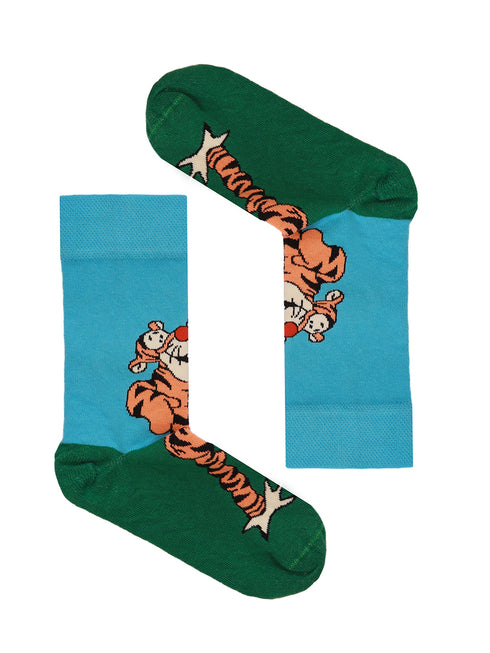 Κάλτσα Unisex με Σχέδιο "Tiger" Πράσινο