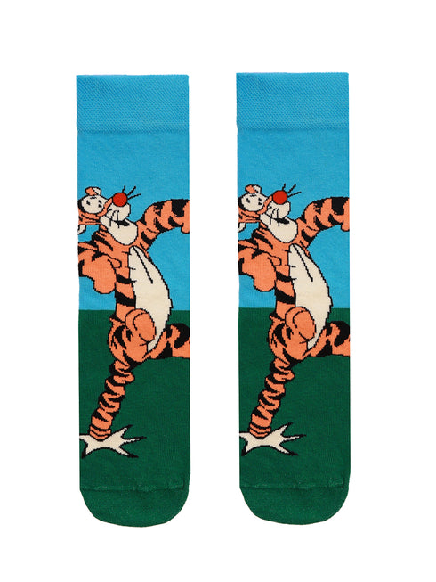 Κάλτσα Unisex με Σχέδιο "Tiger" Πράσινο