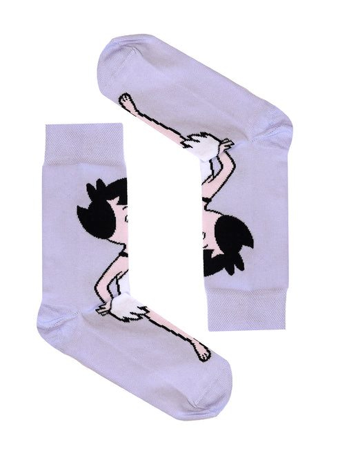 Κάλτσα Unisex με Σχέδιο "Βetty" Μώβ