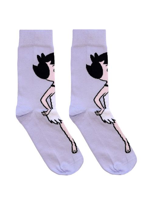 Κάλτσα Unisex με Σχέδιο "Βetty" Μώβ