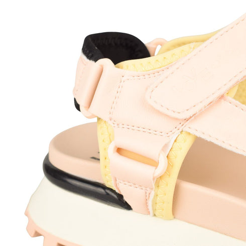 LoveBerry Γυναικεία Flatform Πέδιλα με Chunky Σόλα και Ρυθμιζόμενα Λουράκια Nude