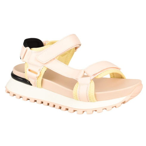 LoveBerry Γυναικεία Flatform Πέδιλα με Chunky Σόλα και Ρυθμιζόμενα Λουράκια Nude