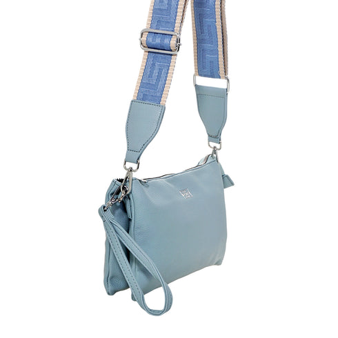 VQF Polo Line Γυναίκεια Τσάντα Χιαστί 2237 Ανοιχτό Μπλε