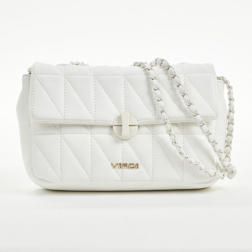 Verde Γυναικείο Τσαντάκι Βραδινό 01-1557 Λευκό