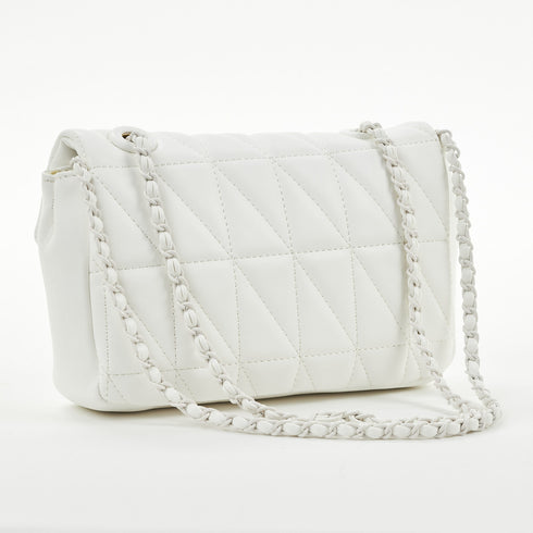 Verde Γυναικείο Τσαντάκι Βραδινό 01-1557 Λευκό