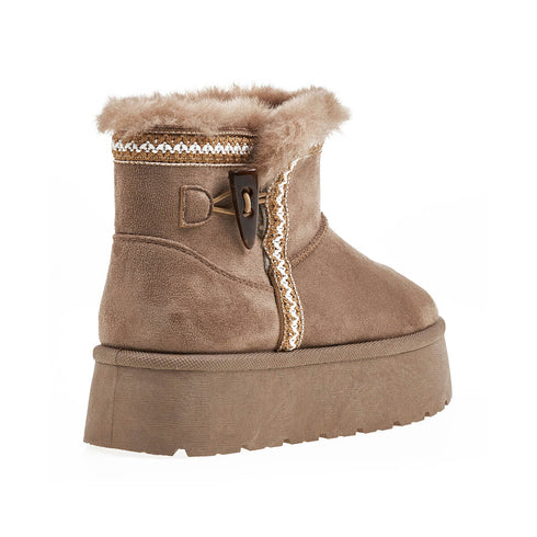 Verde Μποτάκια Χαμηλά Nordic με Διακοσμητικό Κέντημα 28-3955 Πούρο