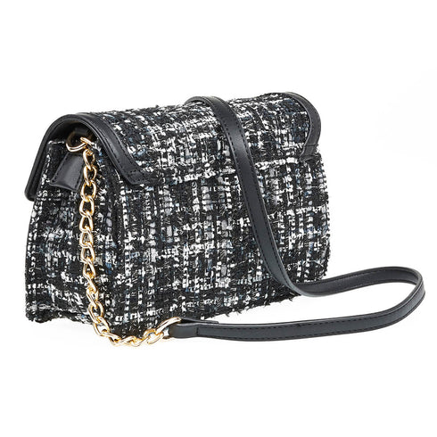 Verde Γυναικεία Τσάντα Χιαστί 16-6971 Μαύρο