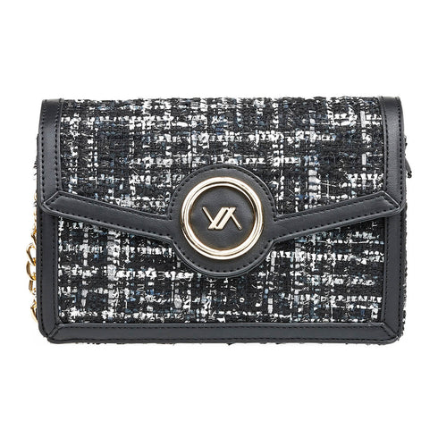 Verde Γυναικεία Τσάντα Χιαστί 16-6971 Μαύρο