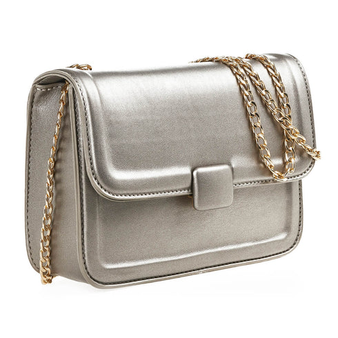 Verde Γυναικείο Τσαντάκι Βραδινό 01-1654 Ασημί