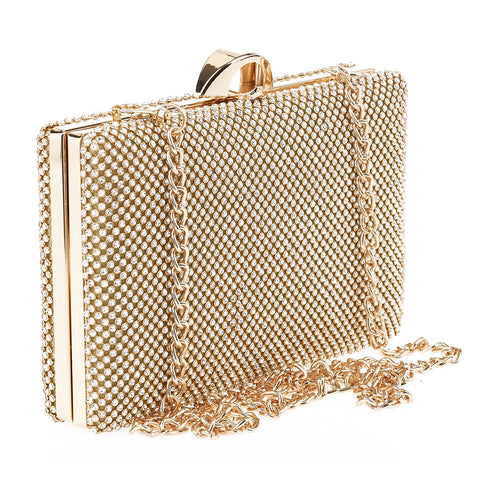 Verde Γυναικείο Τσαντάκι Βραδινό 01-1648 Χρυσό