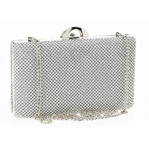 Verde Γυναικείο Τσαντάκι Βραδινό 01-1648 Ασημί