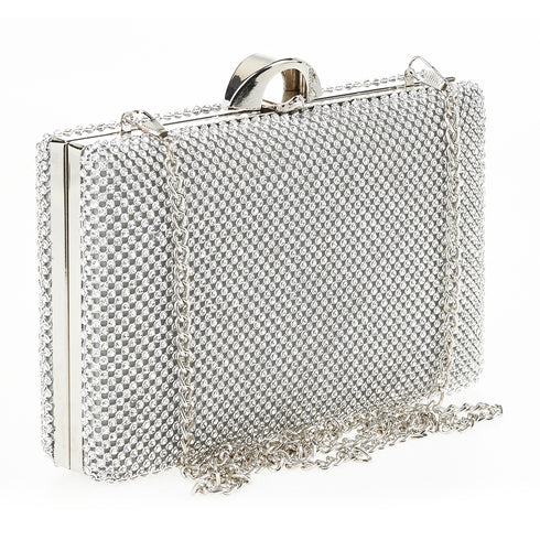 Verde Γυναικείο Τσαντάκι Βραδινό 01-1648 Ασημί