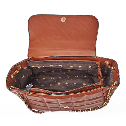 Verde Γυναικεία Τσάντα Ώμου 16-7106 Κάμελ