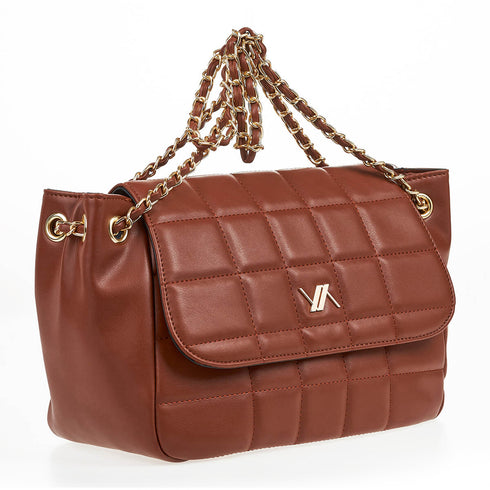 Verde Γυναικεία Τσάντα Ώμου 16-7106 Κάμελ