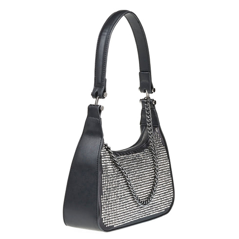 Verde Γυναικεία Τσάντα Ώμου 16-6977 Μαύρο