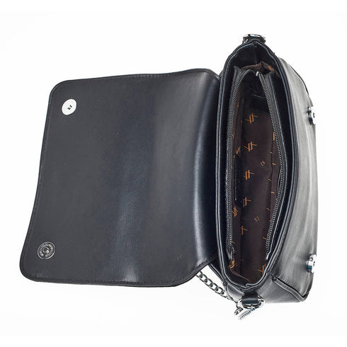 Verde Γυναικεία Τσάντα Ώμου 16-7124 Μαύρο