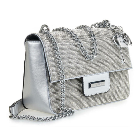 Verde Γυναικεία Τσάντα Χιαστί 16-6963 με Στράς Ασημί