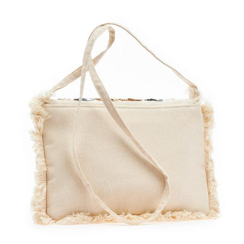 Verde Γυναικείο Τσαντάκι Χειρός 01-1599 με Διακοσμητικό Κέντημα Πολύχρωμο