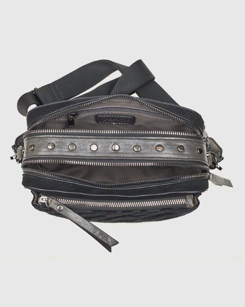 Verde Γυναικεία Τσάντα Χιαστί 16-8057 Μαύρο