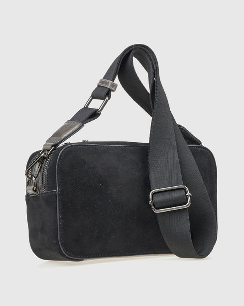 Verde Γυναικεία Τσάντα Χιαστί 16-8057 Μαύρο