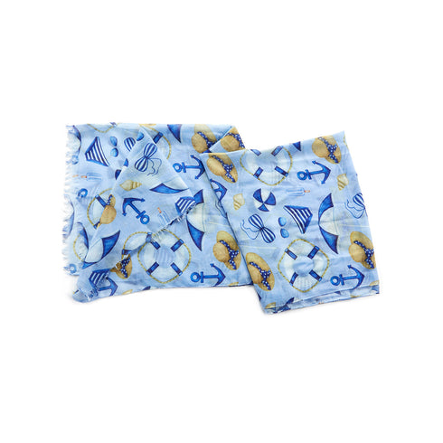 Verde Γυναίκειο Φουλάρι 03-2190 Μπλέ