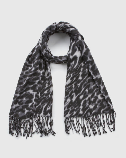 VERDE ΓΥΝΑΙΚΕΙΟ ΚΑΣΚΟΛ 06-0001331 ANIMAL PRINT ΜΑΥΡΟ