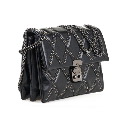 Verde Γυναικεία Τσάντα Ώμου 16-7669 Μαύρο