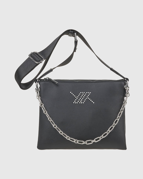 Verde Γυναικεία Τσάντα Χιαστί 16-7835 Μαύρο