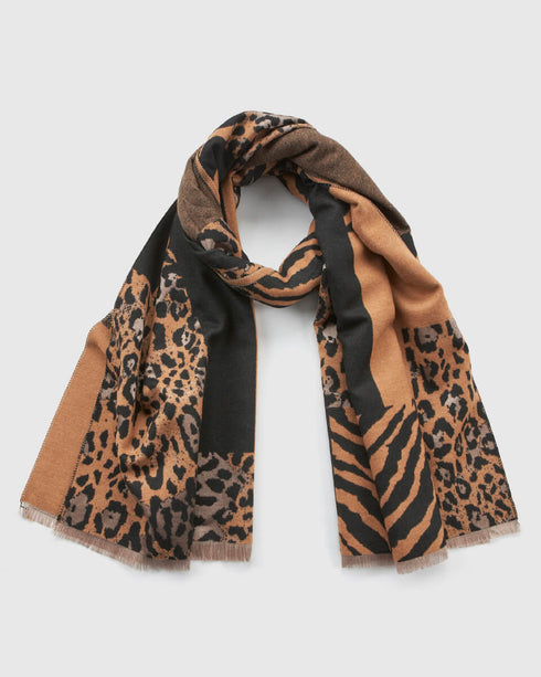 VERDE ΓΥΝΑΙΚΕΙΟ ΚΑΣΚΟΛ 06-0001340 ANIMAL PRINT ΚΑΦΕ