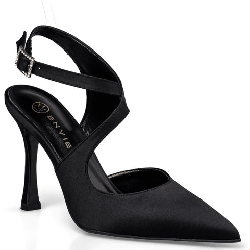Envie Shoes Γυναικείες Slingback Γόβες E02-22086 Μαύρο