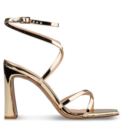 Envie Shoes ANKLE WRAP HEELS ΧΡΥΣΟ