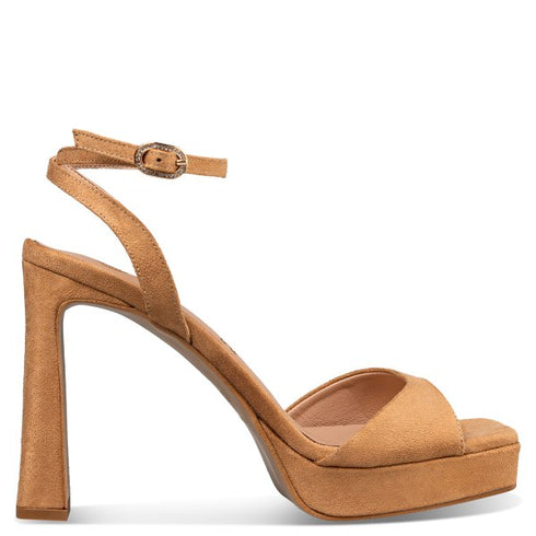 Envie Shoes PLATFORM HEEL SANDALS ΚΑΦΕ