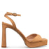 Envie Shoes PLATFORM HEEL SANDALS ΚΑΦΕ